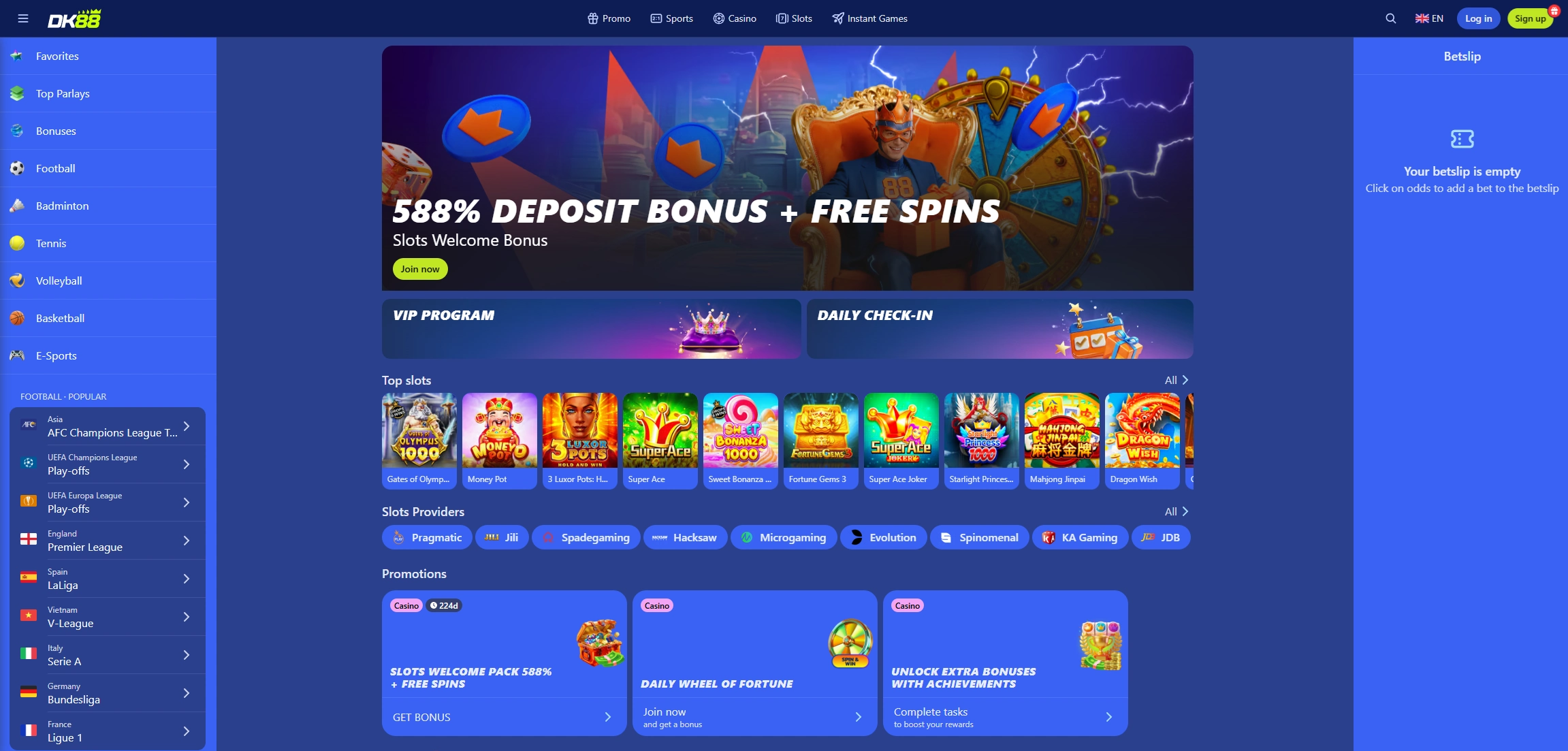 DK88 Malaysia official homepage showing casino games, sports betting, and promotions